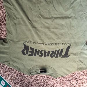 Thrasher army green shirt
